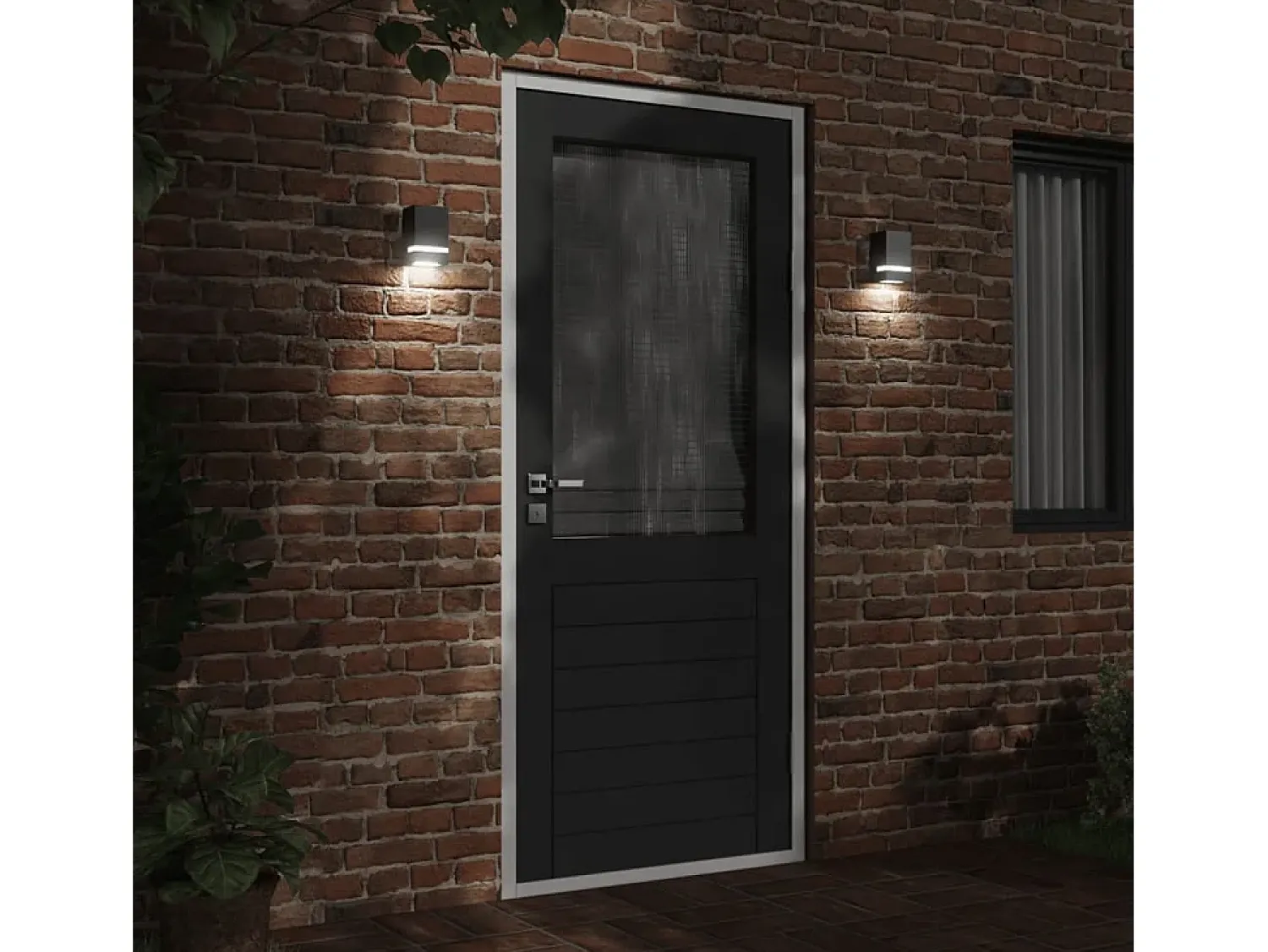 Aplique de exterior de acero inoxidable ES932531 Negro