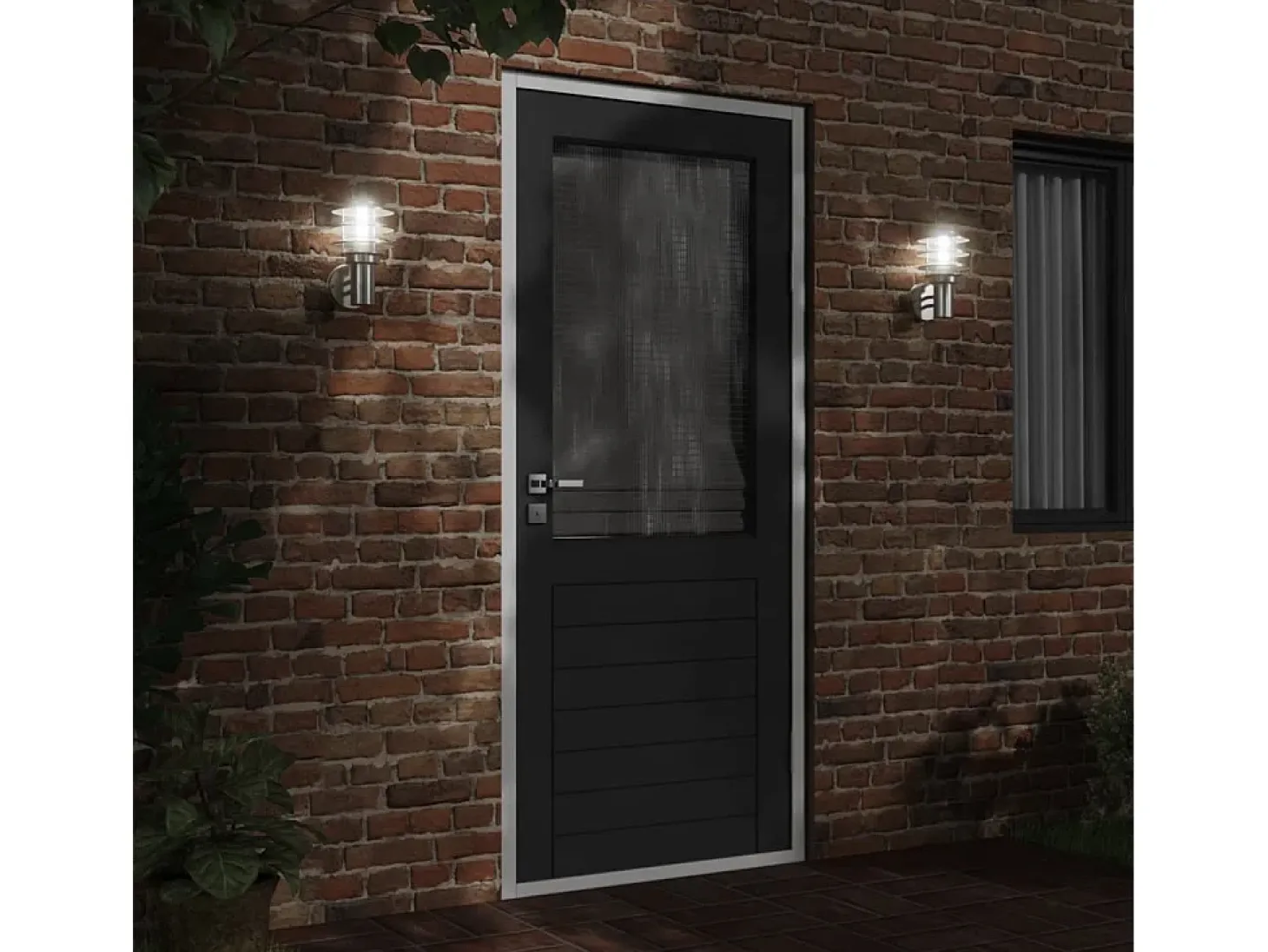 Aplique de exterior de acero inoxidable plateado ES552756