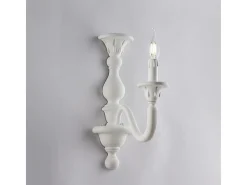 Aplique de madera shabby blanco Lucca, 1 luz, 13 cm, 26 cm, BL271-AP1-BCO