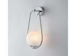 Aplique de pared Afrodita de hierro cromado 1 luz con esfera dm.14 .16 D.19 BL286-AP1-CR