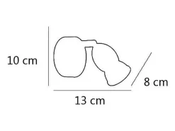 Aplique de pared Bala acabado en blanco 10cm(alto) 8cm(ancho) 13cm(largo)