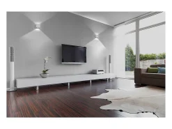 Aplique de pared BRICK estilo moderno de aluminio - Ancho 12 x Alt. 12 cm - blanco - LED SMD 2x 5W - 3K - up&down - 67º - IP44