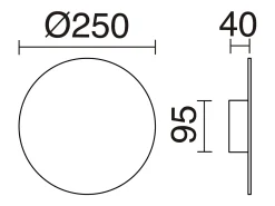 Aplique de pared CIRCULAR estilo moderno y versátil - D.ø25 cm - LED SMD 13W - 1155lm y 3k - aluminio y blanco
