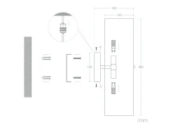Aplique de Pared de Metal Daily Dorado