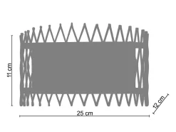TOSEL Aplique Para Pared^Aplique ,metal , ,A 11x D12xP25cm Negro