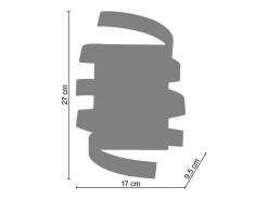 TOSEL Aplique Para Pared^Aplique ,metal,Aluminio ,A9,5xD27xP17cm Plateado