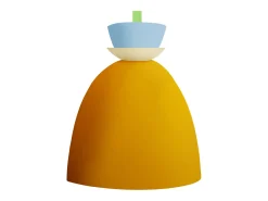 TOSEL Aplique Para Pared^Aplique ,metal,AMARILLO,A27xD14,5xP22,5cm Amarillo claro