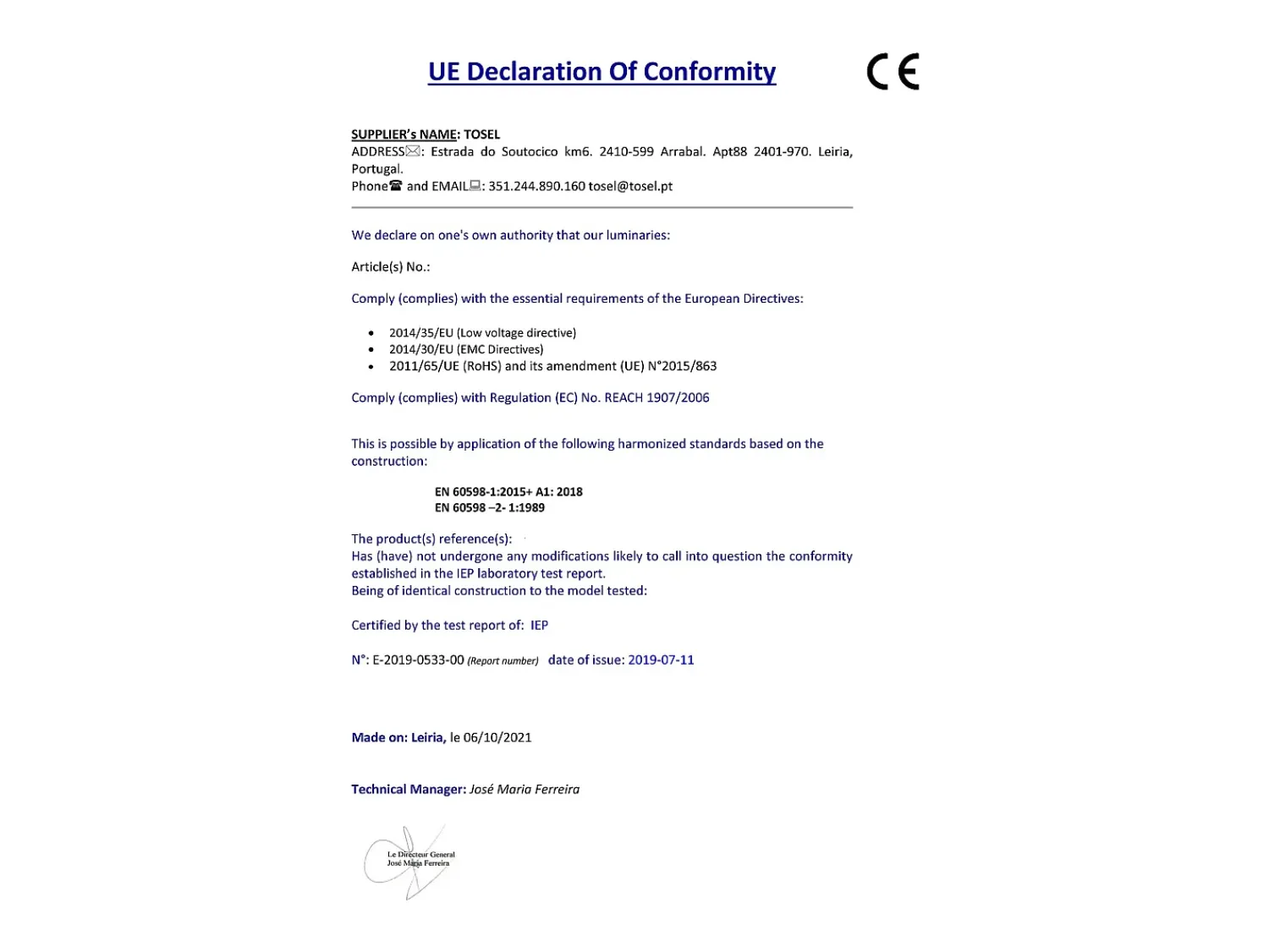 TOSEL Aplique Para Pared^Aplique ,metal, ,A24xD14xP23,5cm Azul