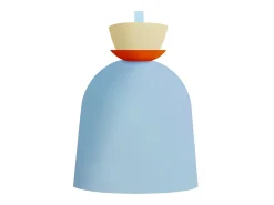 Aplique TOSEL ,metal,Azul ,A27xD14,5xP22,5cm