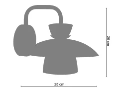 TOSEL Aplique Para Pared^Aplique ,metal,,A26xD 23,5x P 26cm Beige