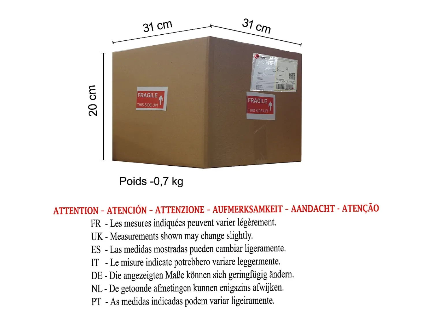 TOSEL Aplique Para Pared^Aplique ,metal,,A27xD14,5xP22,5cm Beige