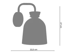 TOSEL Aplique Para Pared^Aplique ,metal,,A27xD14,5xP22,5cm Beige