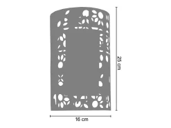 TOSEL Aplique Para Pared^Aplique ,metal, ,A10xD25xP16cm Blanco