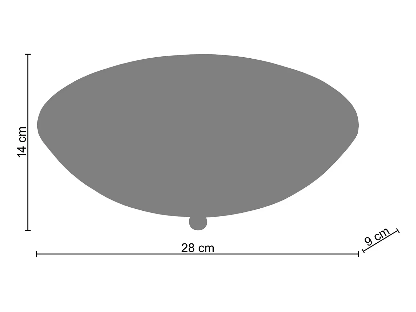 Aplique TOSEL ,metal,Blanco,A9xD14xP30cm
