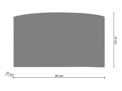 Aplique TOSEL ,metal,Gris ,A10xD14xP25cm