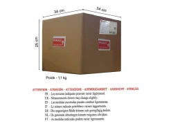 TOSEL Aplique Para Pared^Aplique ,metal,Marrón,A16xD30xP30cm Marru00f3n