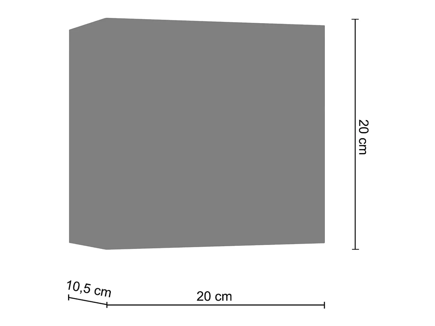 TOSEL Aplique Para Pared^Aplique ,metal,,A 10,5xD20x P 20cm Naranja