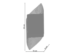 TOSEL Aplique Para Pared^Aplique ,metal, ,P9xD13xD 33cm Negro