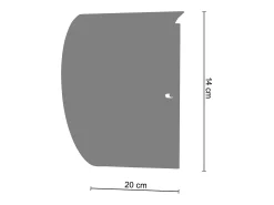 TOSEL Aplique Para Pared^Aplique ,metal, ,A11xD20xP14cm Rosa