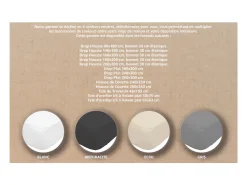 Best Soleil d'ocre Bajera ajustable de algodón 160x200 cm PERCALE Gris