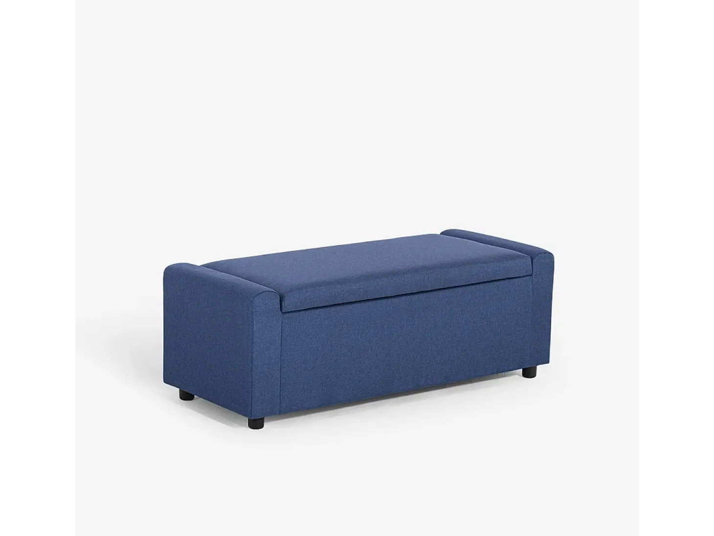 Banco con almacenamiento de tela para dormitorio y recibidor Merak - Azul Marino