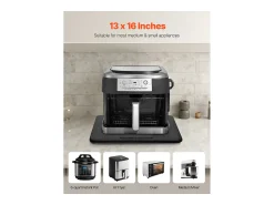 Bandeja Deslizante para Electrodomésticos de Cocina SucceBuy, 33 x 40,6 cm Bandeja con Ruedas de Goma, para Pequeños Electrodomésticos de Cocina, Color Negro