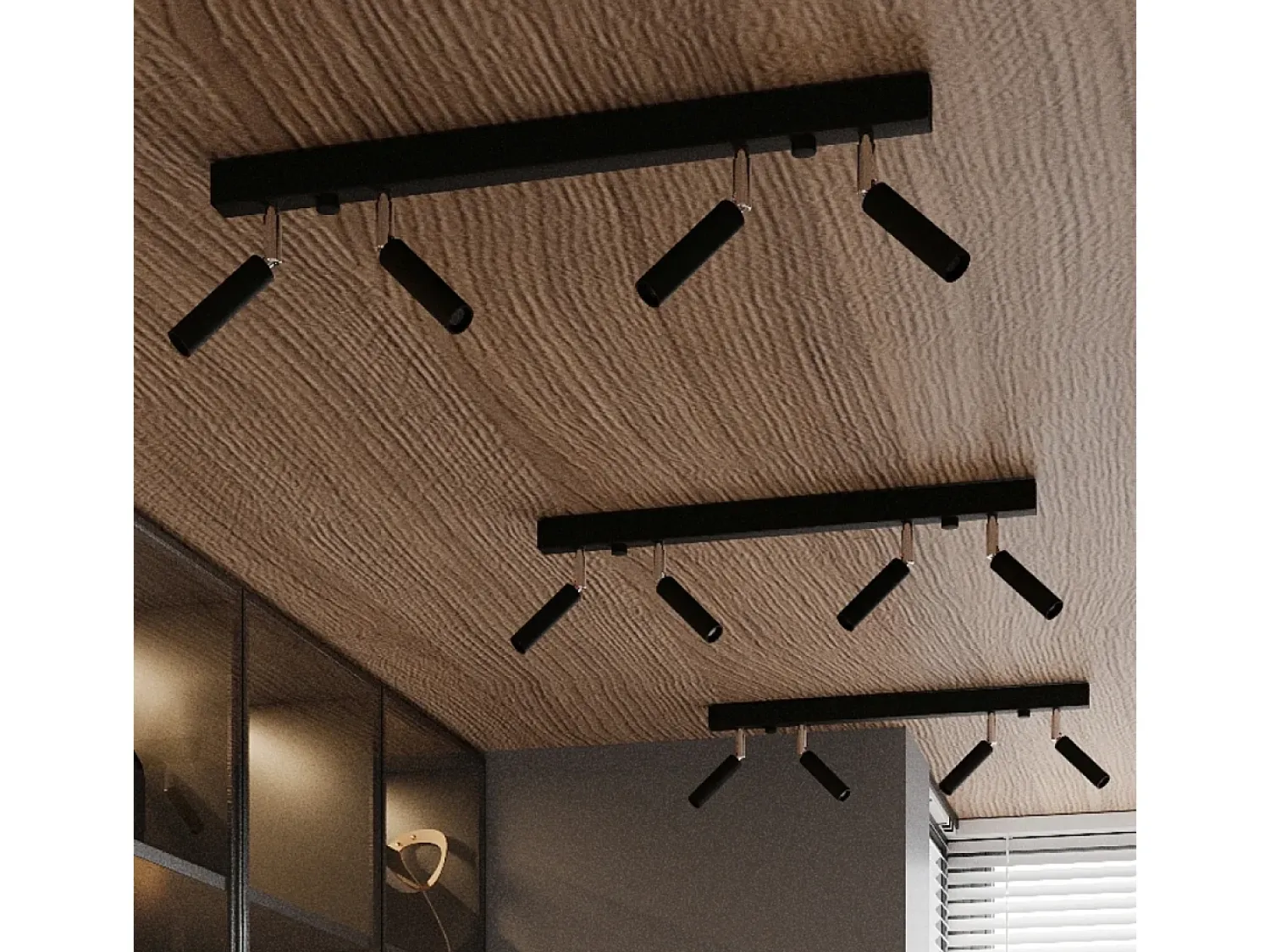 Best Sollux Lighting Barra Dritta A Filo 3 Luce Nera G9 Barra recta Flush 3 Light Black G9 Negro