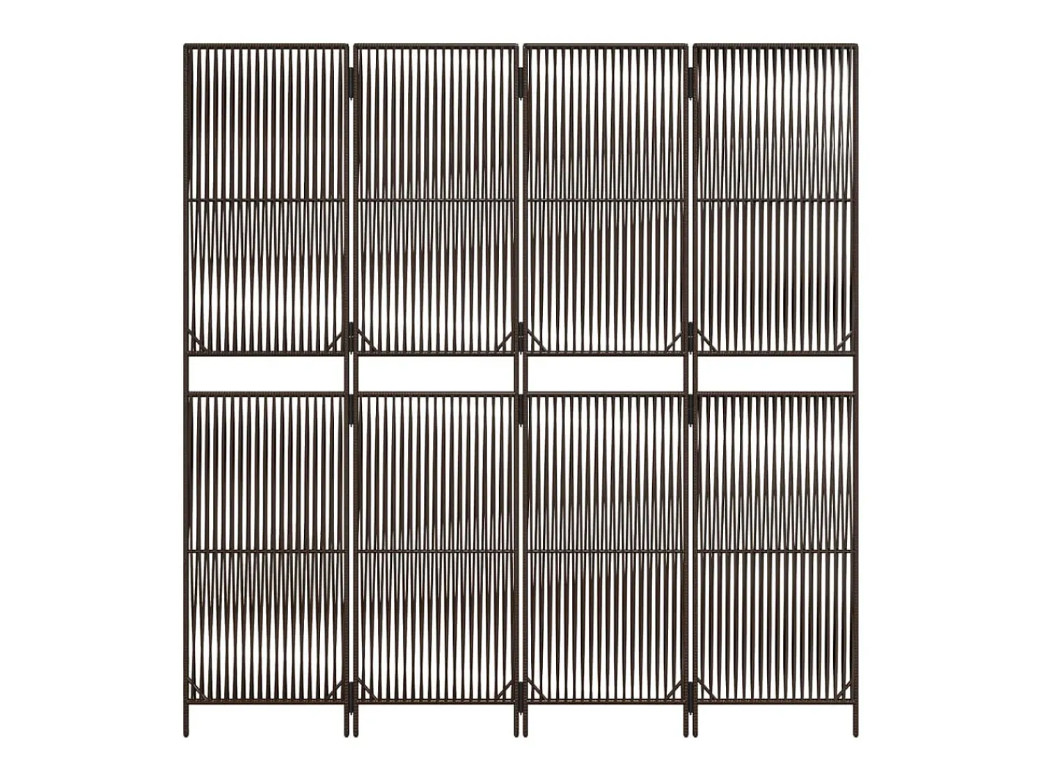 Best Biombo de 4 paneles ratán sintético marrón ES189415 Marru00f3n