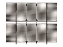 Best Biombo de 5 paneles ratán sintético marrón ES836000 Marru00f3n