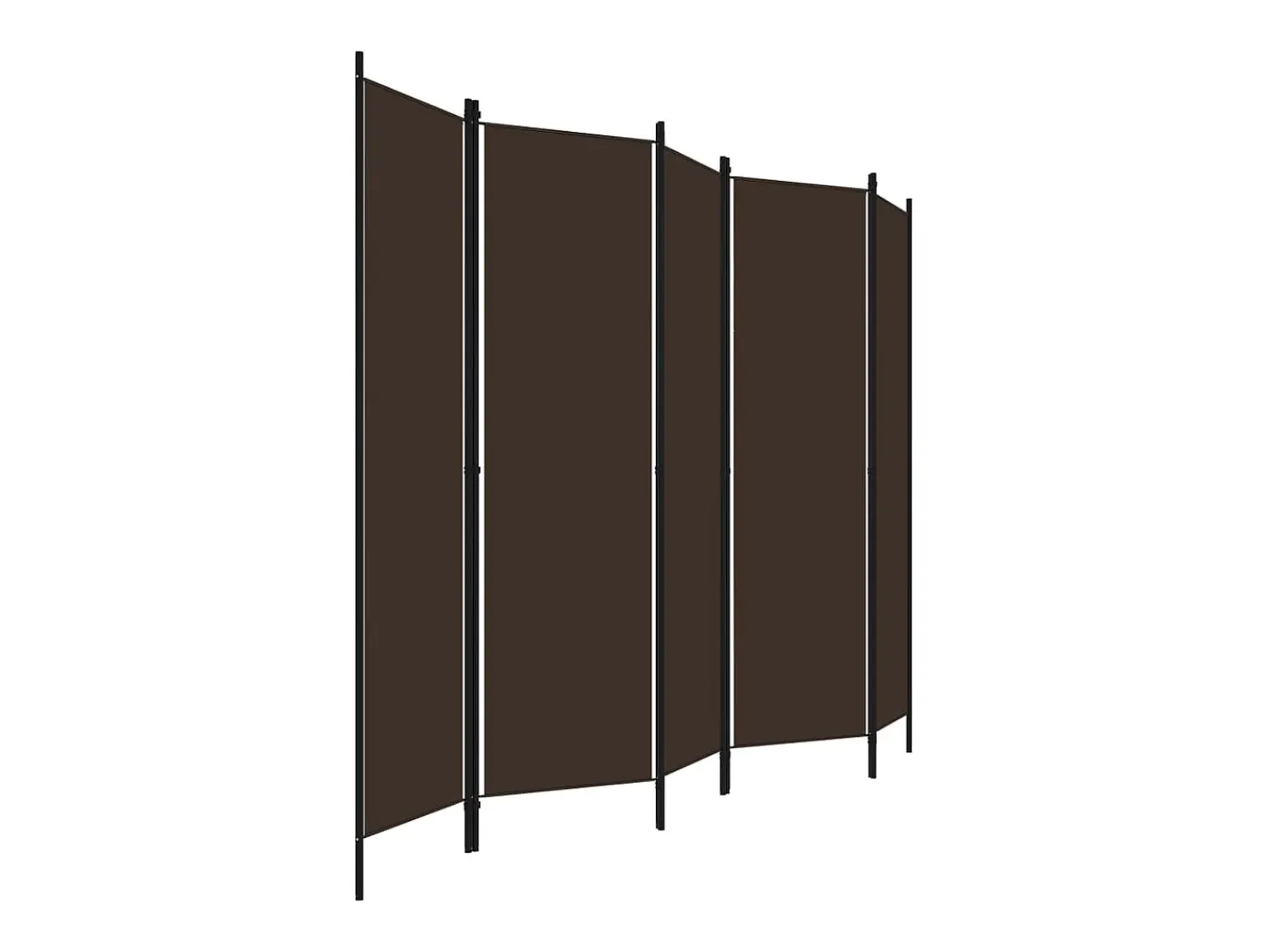 Best Biombo divisor de 5 paneles marrón 250x180 cm ES427688 Marru00f3n