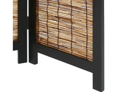 Sale Biombo 170x120x2 cm Sauce Negro Negro / Marru00f3n