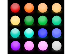 Sweeek Iluminación Exterior^Bola luminosa led inalámbrica, interior/exterior, 16 colores Transparente