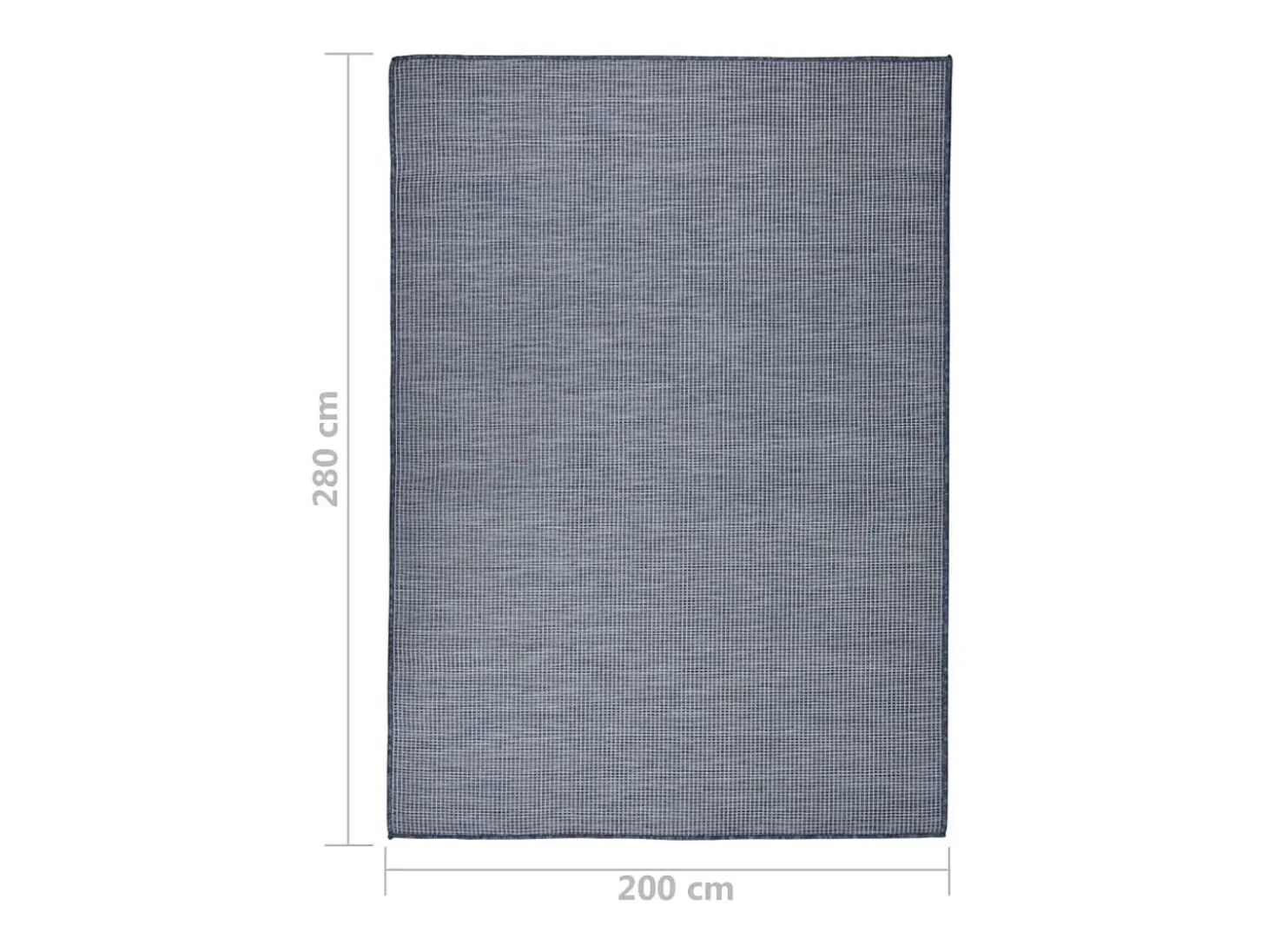Christiaan Alfombra de exterior de tejido plano azul 200x280 cm