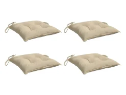 Best Cojines de palets de jardín 4 uds tela Oxford 50x50x7 cm ES217667 Beige
