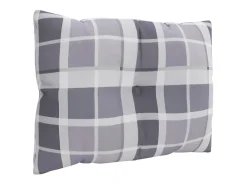 Best Clicnbuy Cojines para palets 3 unidades tela a cuadros gris Multicolor