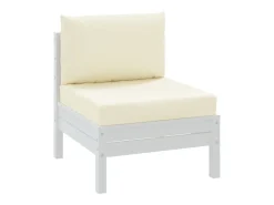Best Cojines para palés 2 unidades tela Oxford blanco ES654996 Crema