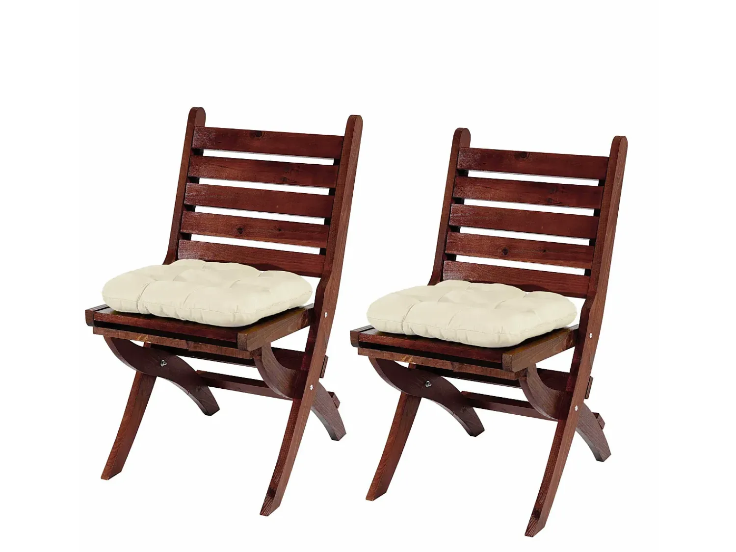 MCW Ropa De Casa^Cojín de asiento Milano (juego de 2), Crema