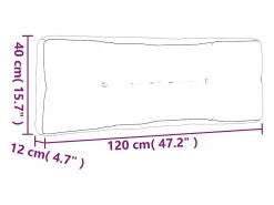 Best Clicnbuy Cojín para sofá de palets tela 120x40x12 cm Gris
