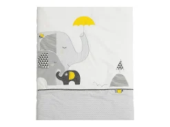 Colcha para cuna en algodón gris