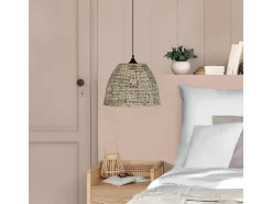 Atmosphera Lámpara Suspendida^Colgante cónico Jada Beige