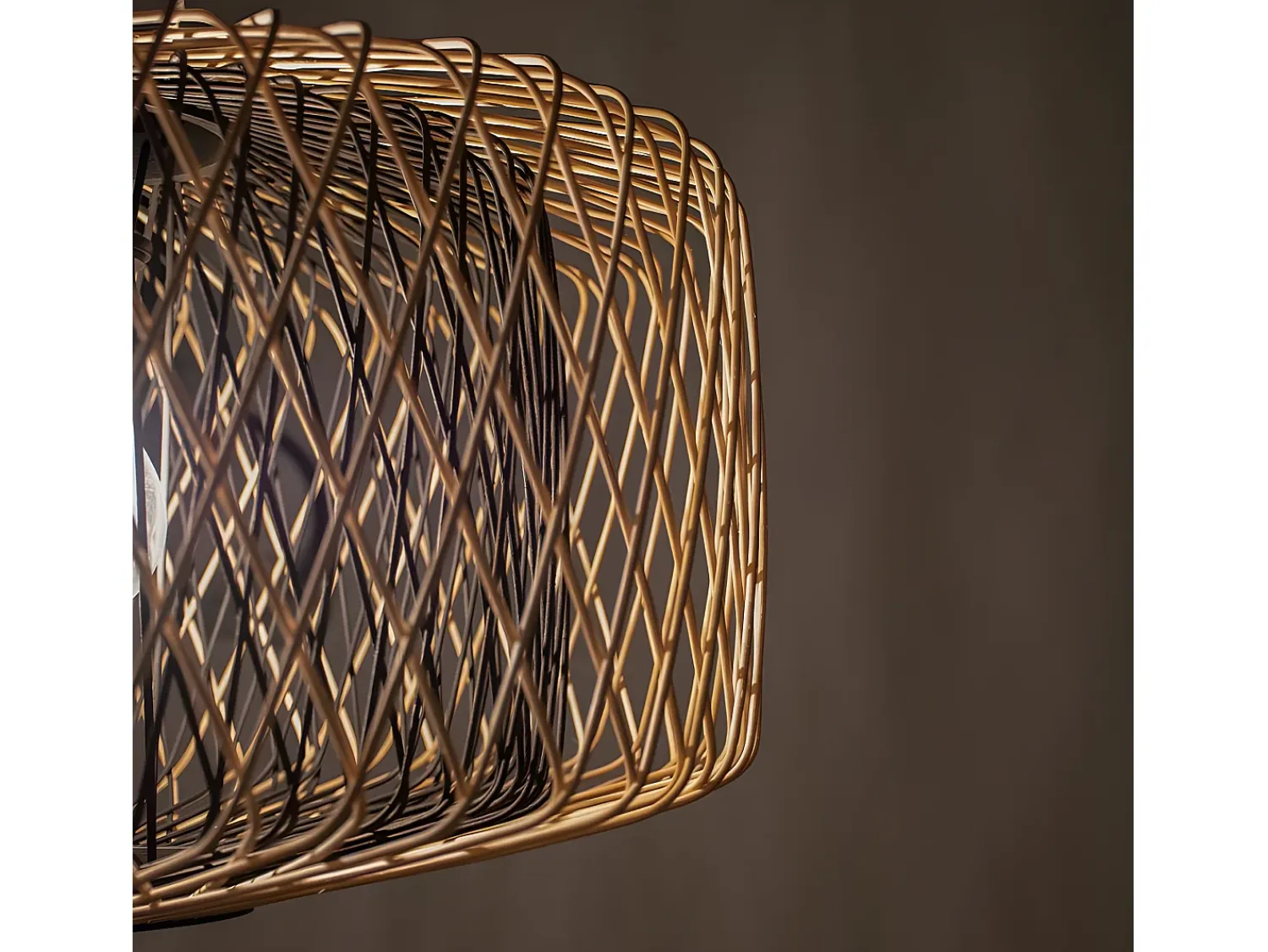 AKUNADECOR Colgante De Bambú Natural Modelo Bamboo Beige