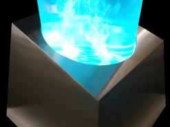 OZAIA Lámpara De Pie^Columna de burbujas de agua leds color cambiante WOBY Plateado