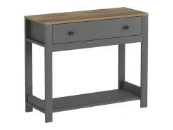 Vajilla^Consola para recibidor color blanco estilo clásico con cajón Corlay - Negro
