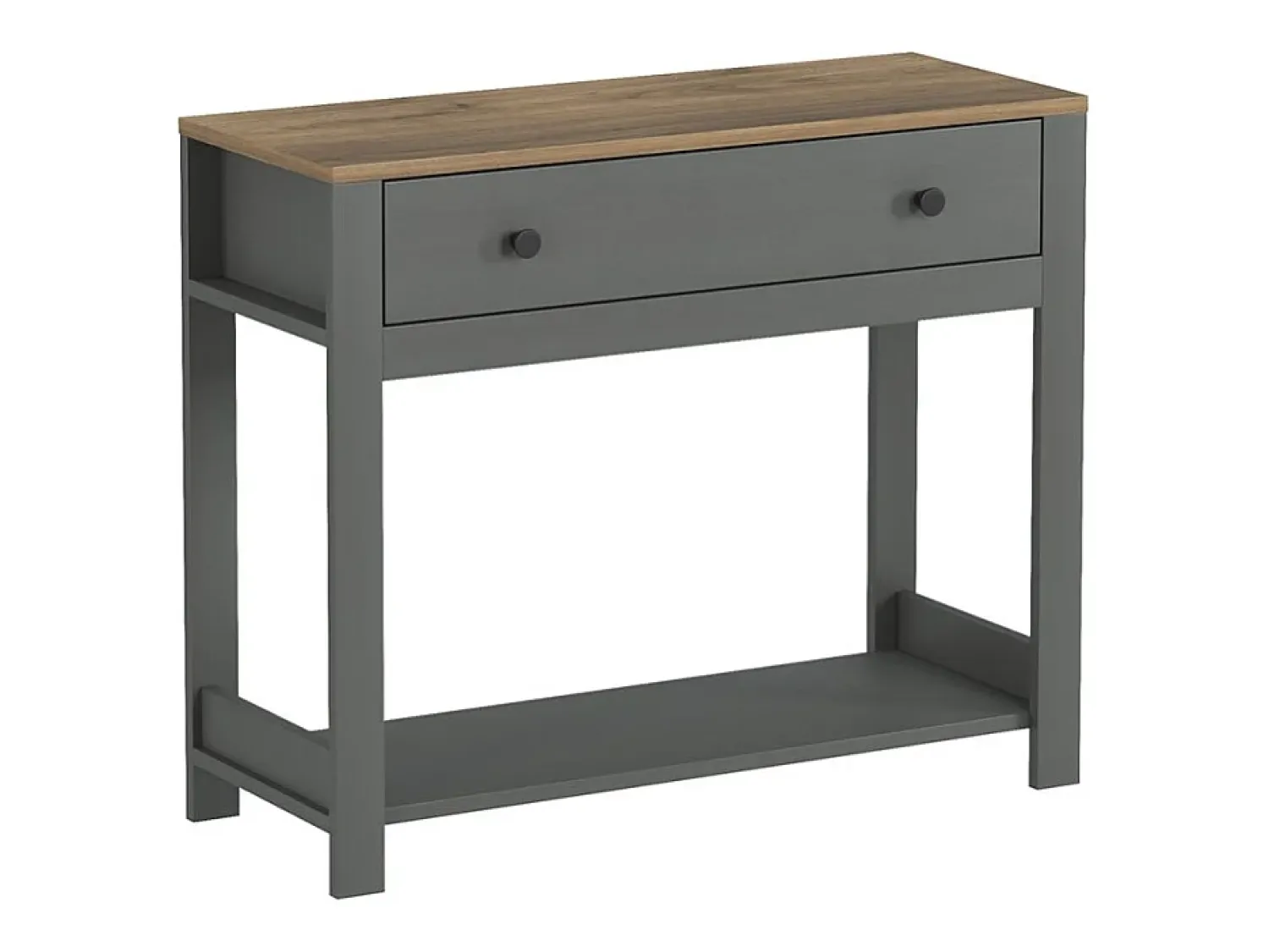 Vajilla^Consola para recibidor color blanco estilo clásico con cajón Corlay - Negro