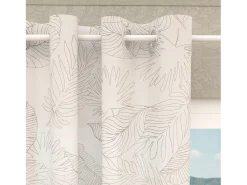 Soleil d'ocre Ropa De Casa^Cortina con ojales especial para ventanal 280x250 cm CELIA taupe, por Topo