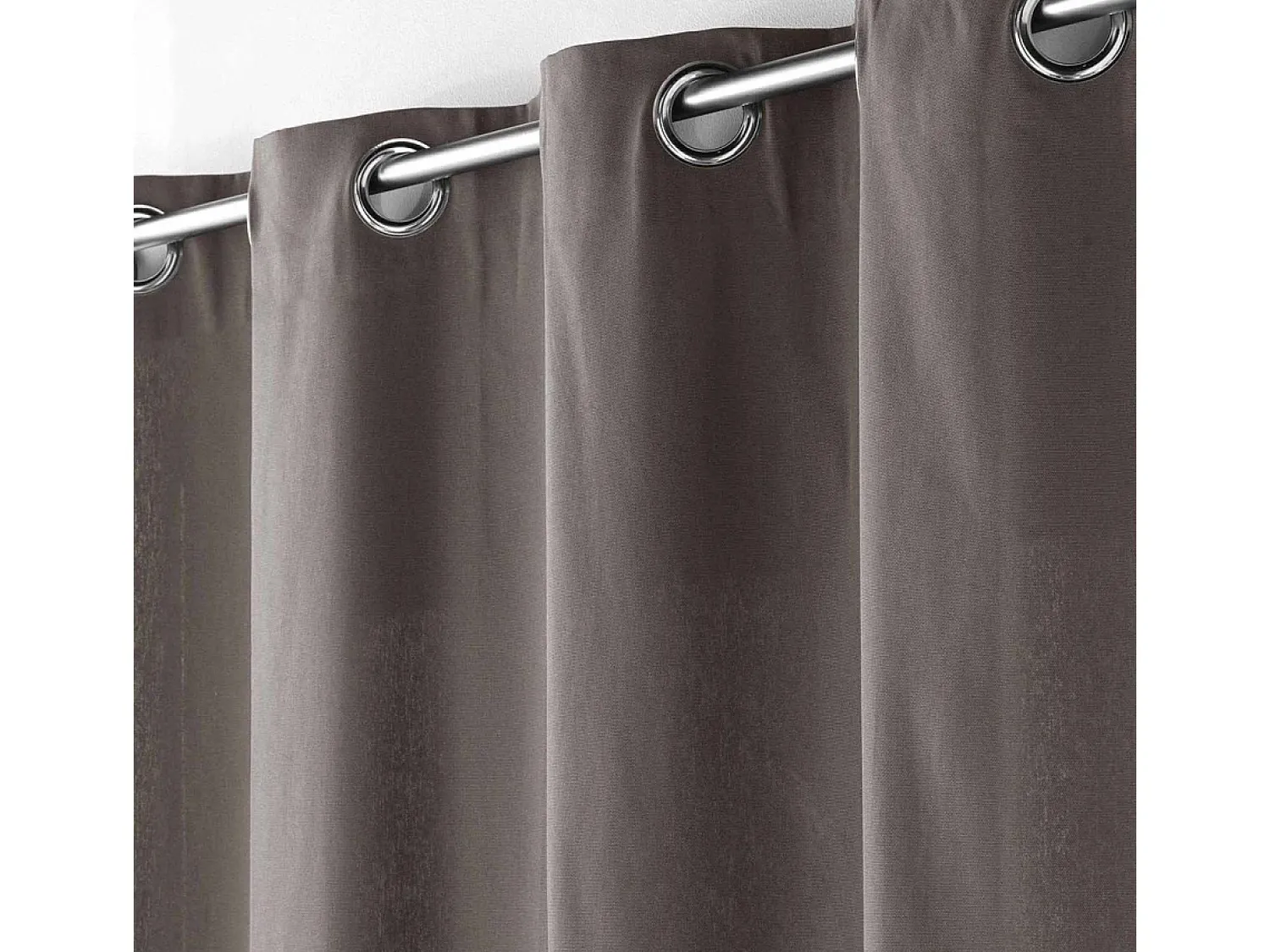 Best Douceur d'intérieur Cortina con ollaos 100% algodón Panamá Gris