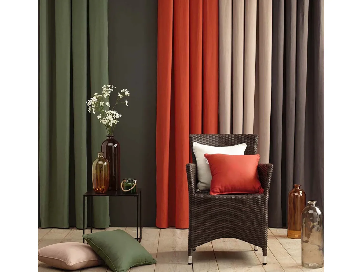 Best Douceur d'intérieur Cortina con ollaos 100% algodón Panamá Gris