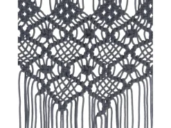 Best Cortina de macramé algodón 140x240 cm ES508146 Gris antracita