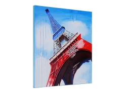 Cuadro al óleo Torre Eiffel pintado a mano