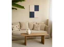 Best DECOWOOD Cuadro decorativo sobre lienzo de algodón con marco de madera marrón claro pintado artesanalmente con pintura al oleo de 100x150cm - PRISMA - Multicolor